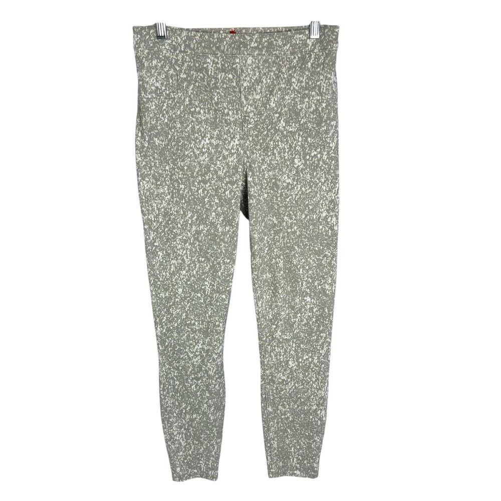 SPANX Speckled Gray High Rise Pull On Stretch Jean-Ish Ankle Leggings Medium